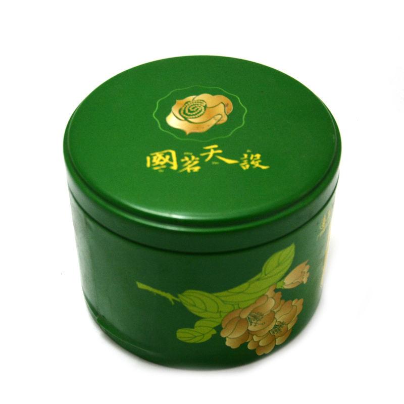 圓形金花茶鐵罐 圓形金花茶鐵罐