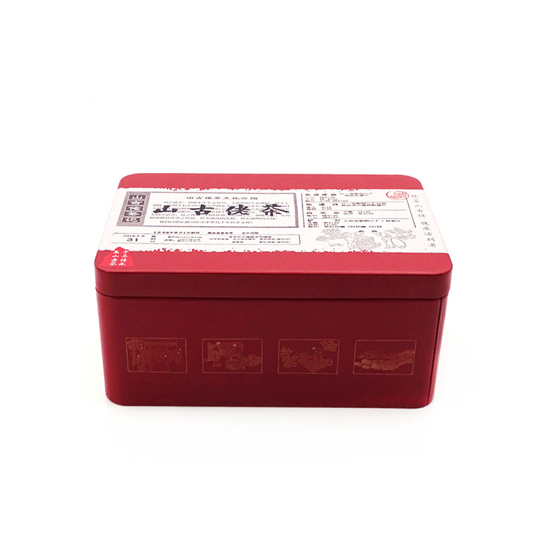 長方形山古老茶鐵盒 長方形山古老茶鐵盒