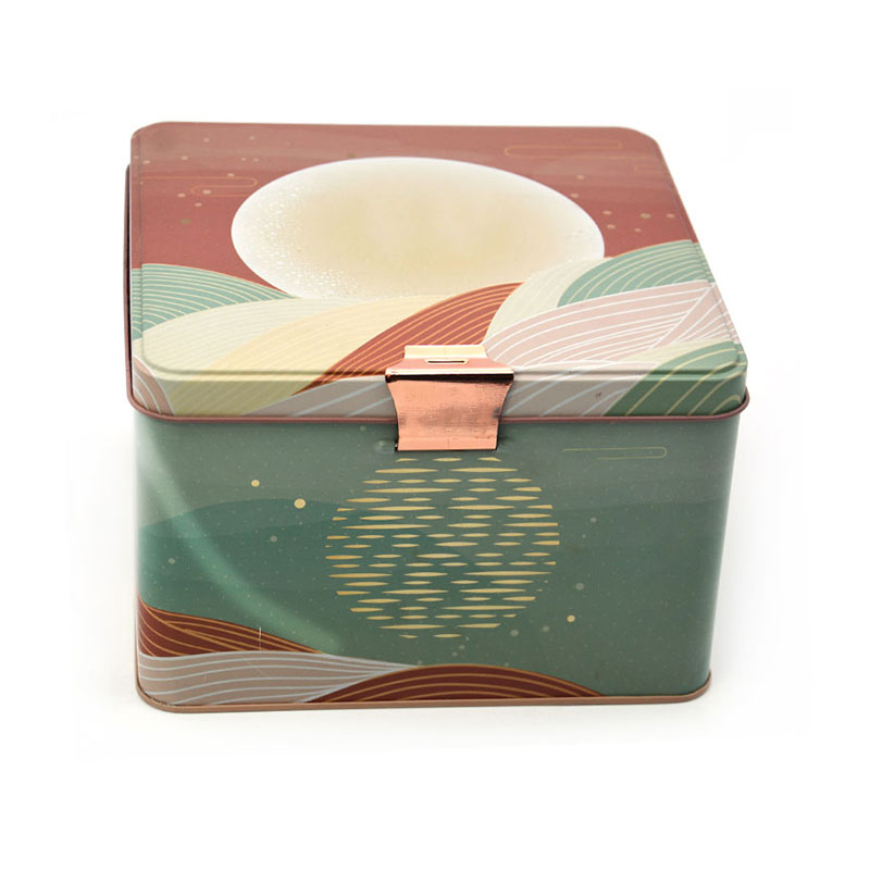 帶卡扣四個裝月餅鐵盒 帶卡扣四個裝月餅鐵盒