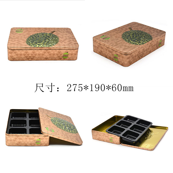 六個裝榴蓮冰皮月餅鐵盒尺寸
